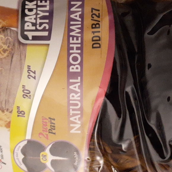 New Long Curly Human Hair Extensions Blend 22" Full Set Warm Blonde Black - Picture 6 of 7